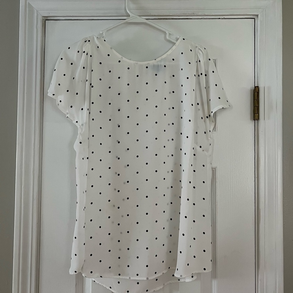 CeCe Sharridan Stitch Fix flutter sleeve blouse, Size L